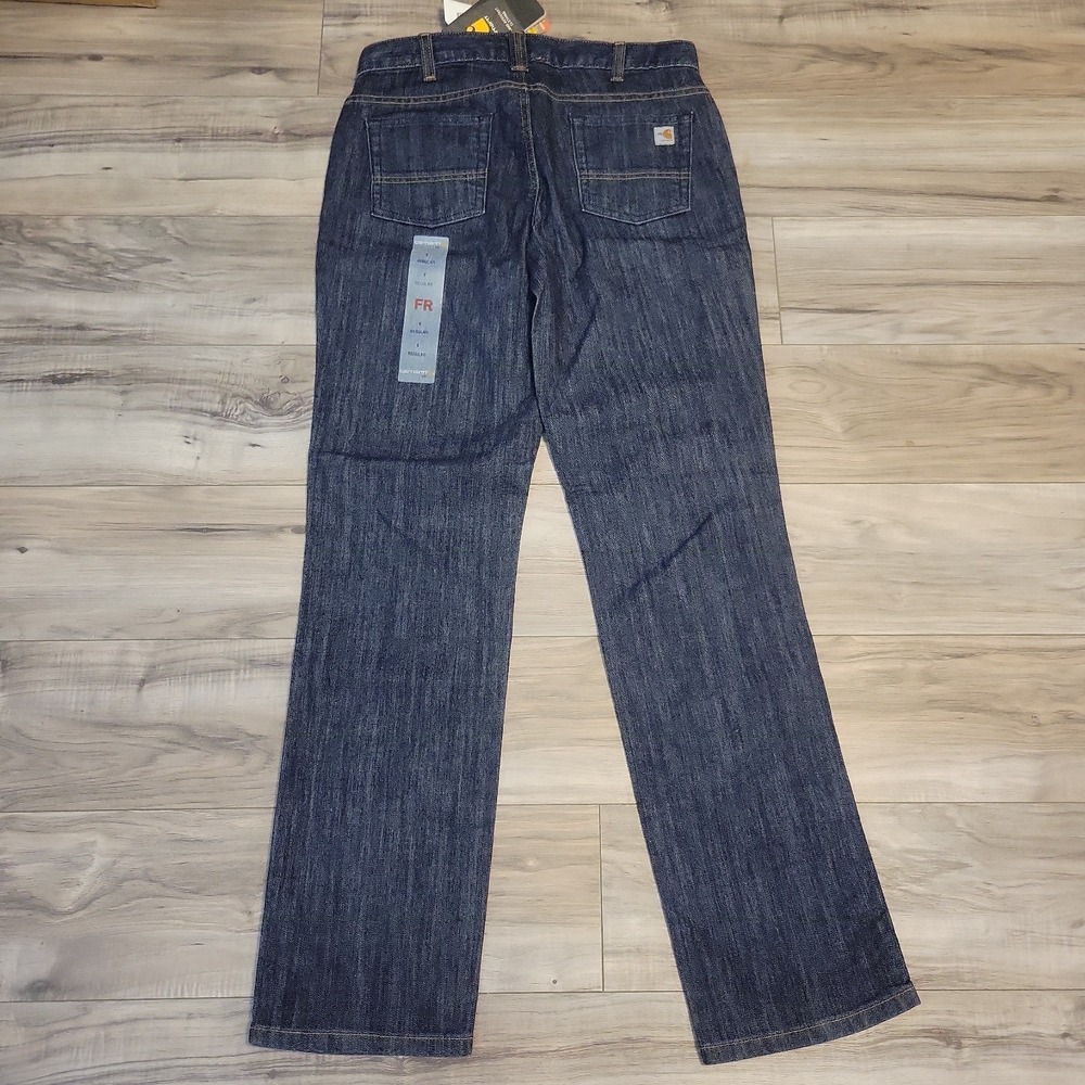 Carhartt Fire Resistant Jeans FR CAT  Regular Fit Women's Size 6 Blue Denim NEW